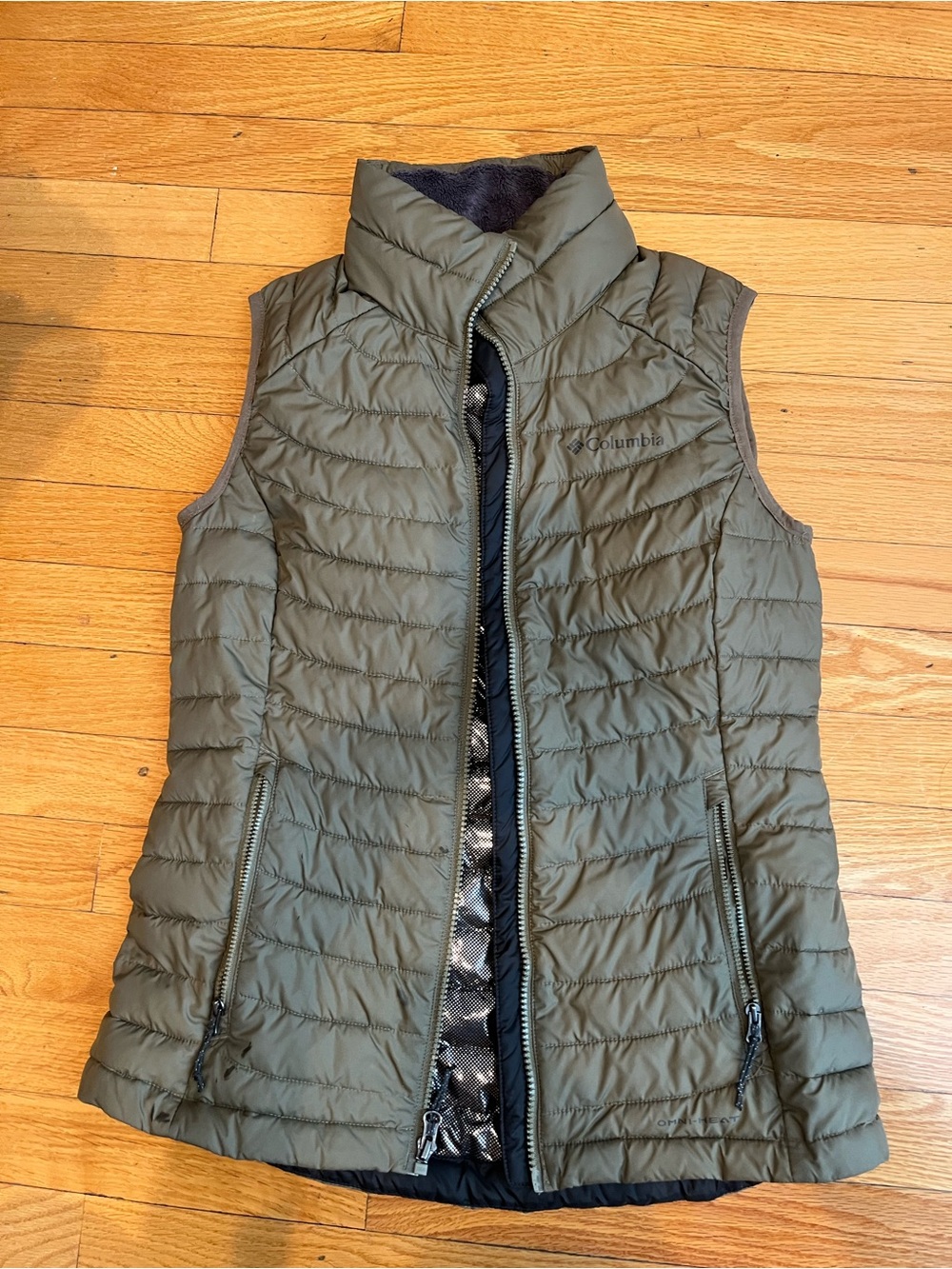 Columbia Olive Quilted Women's Insulated Vest